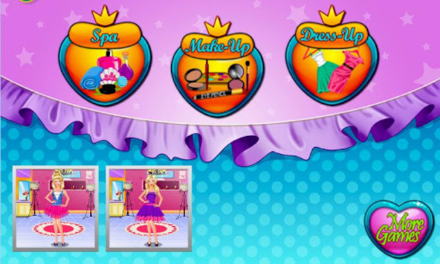 Barbie spa and dress up games online