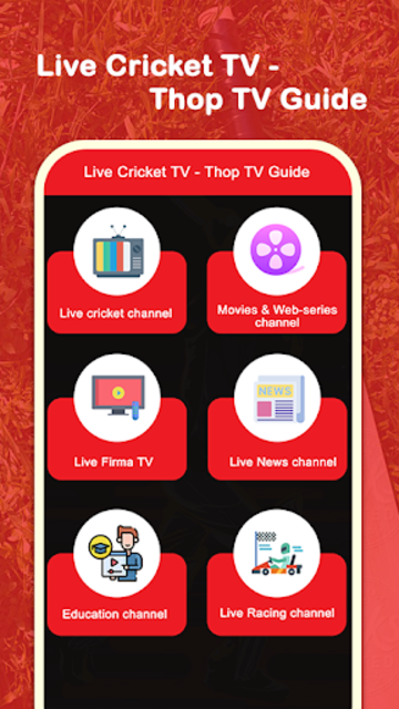 Thop tv best sale guide live cricket