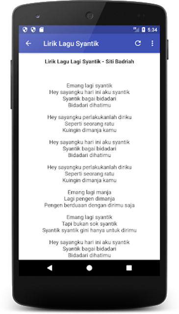 About Lagu Lagi Syantik Dan Lirik Siti Badriah Google Play