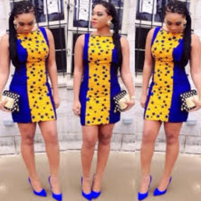 Plain and shop pattern ankara styles