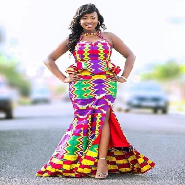 Kente skirt and blouse 2024 styles