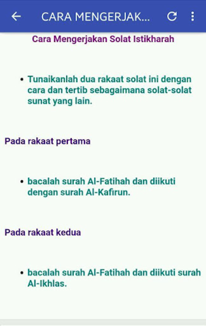 Cara solat sunat istikharah