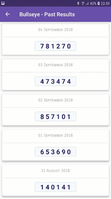 Lotto bullseye best sale results