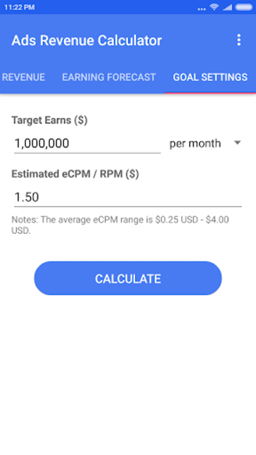 About Ads Revenue Calculator for AdSense AdMob Google Play