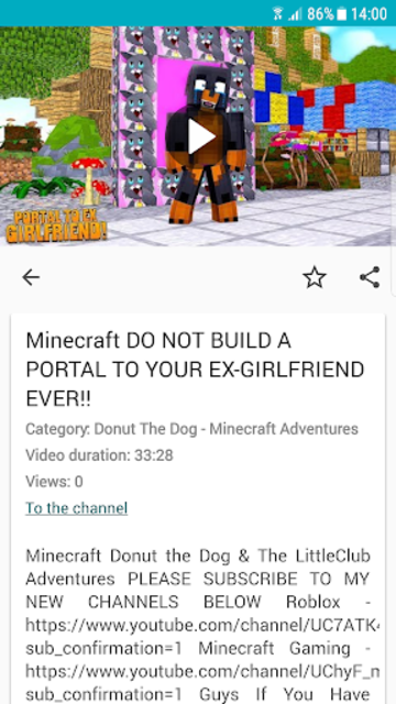 About Donut The Dog Minecraft Video Google Play Version - 