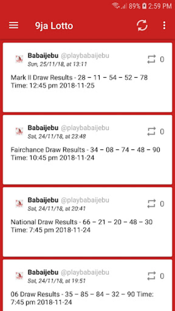 Lotto results best sale nov 25 2018