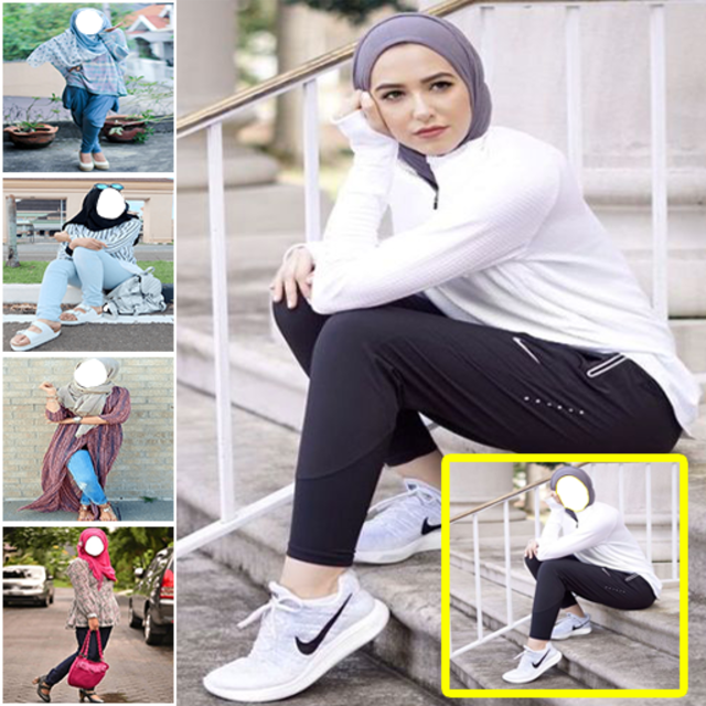 Hijab jeans fashion clearance style