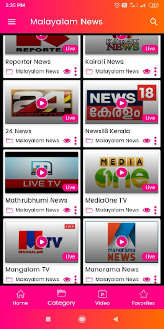 Malayalam live tv app for online pc