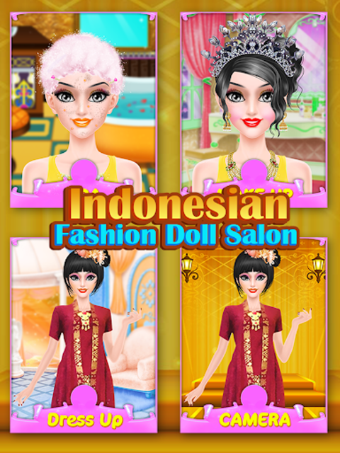 indonesian doll fashion salon dress up & makeover