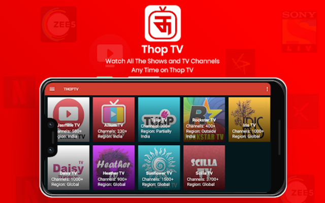 Thoptv app best sale live cricket match