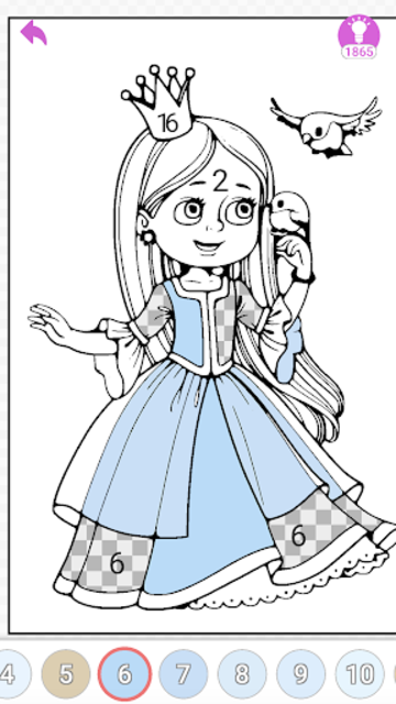 55  Princess Coloring Pages By Numbers  Free