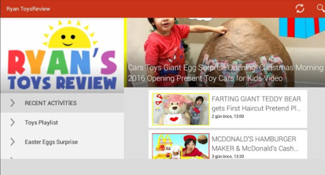 Ryan store toysreview website