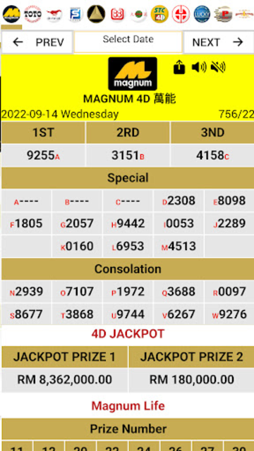 Lotto 4d on sale live result