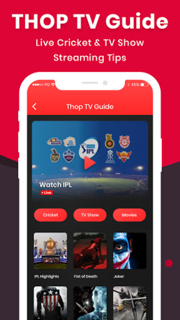 Thoptv cricket ipl hot sale