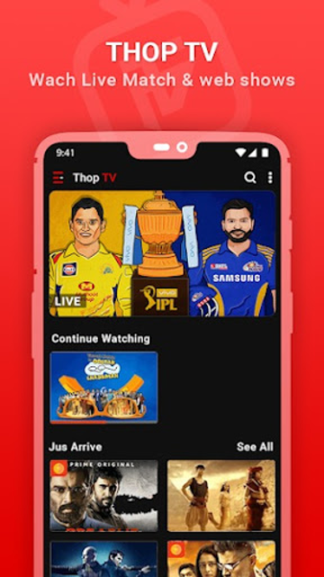 Thoptv live cricket discount tv streaming app