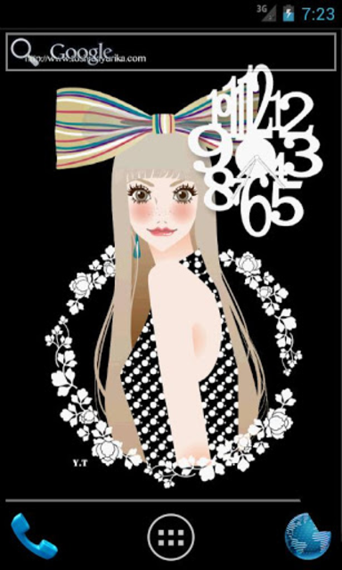 About おしゃれでかわいい女の子ライブ壁紙２ 時計 Google Play Version Apptopia