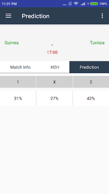 Mobile livescore deals prediction