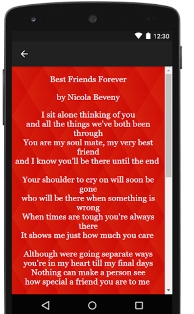 friends forever poems make you cry