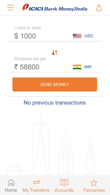 Icici deals bank money2india