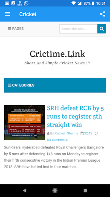 Crictime best sale mobile app