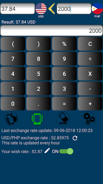 Usd convert store to peso