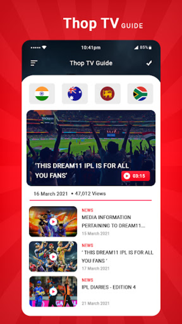 Thoptv live discount ipl 2021 streaming