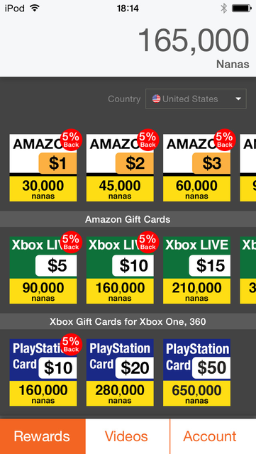 App Joy Nana And Free Gift Cards For Watching Your Favorite Game S Screenshot 1