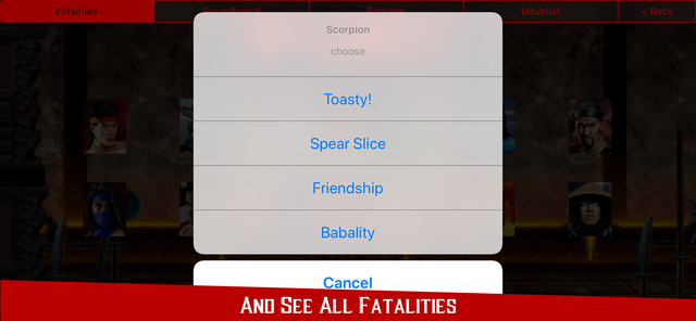 About: Fatalities of MK (iOS App Store version)