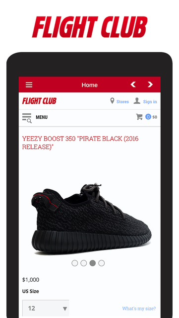 Flight club yeezy outlet pirate black 2016