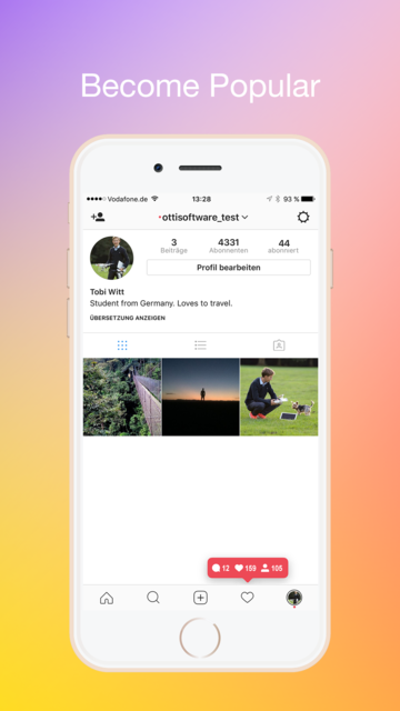 About Instanity Instagram like follower bot iOS App Store version Apptopia